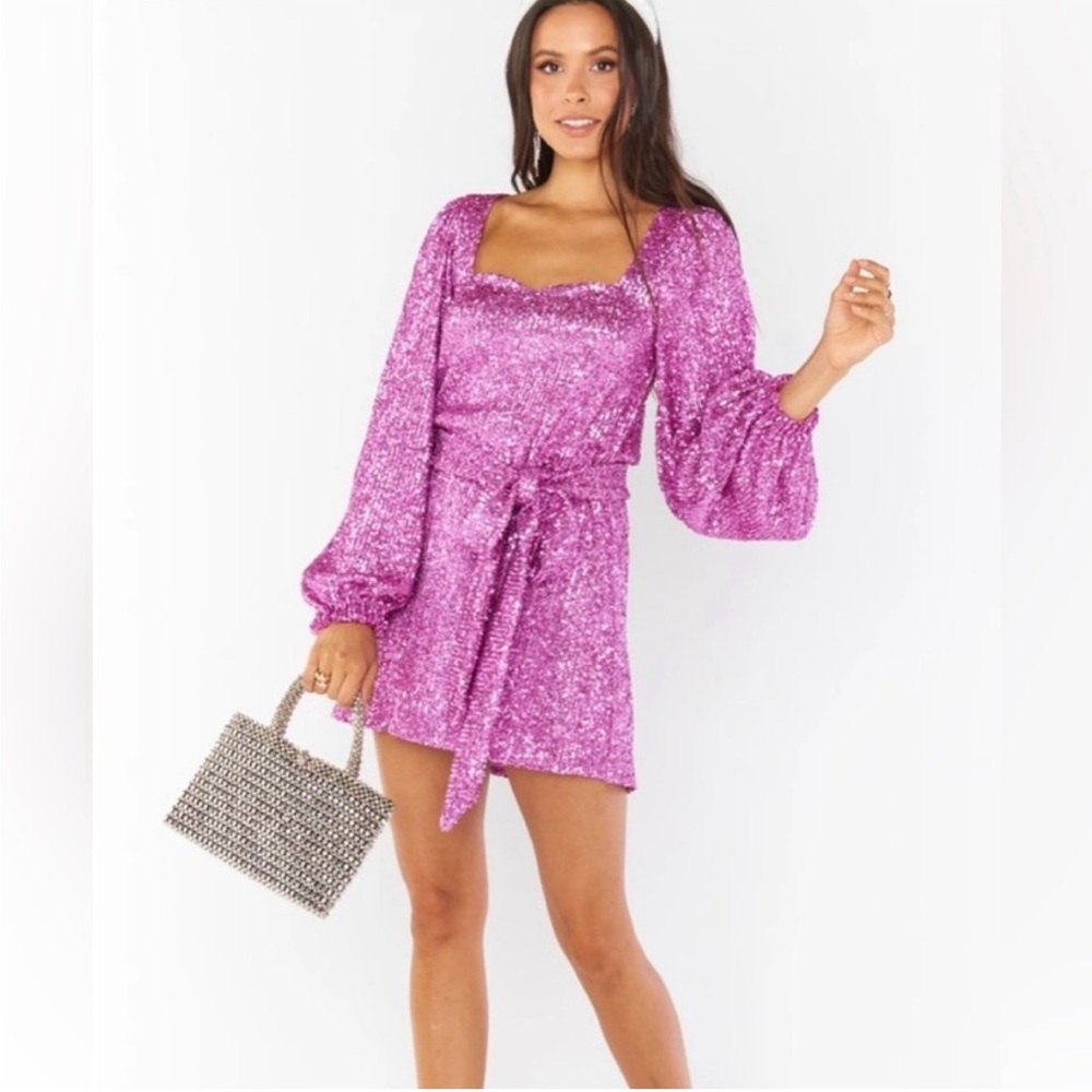 Show Me Your MuMu Sparkling Pink Mini Dress
